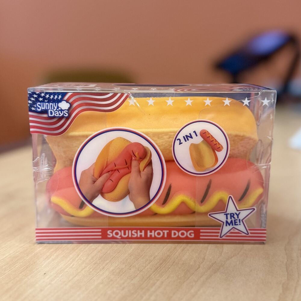 Toymendous Sunny Days Jumbo Hot Dog Squish Viral Summer Squishy Toy New 2026